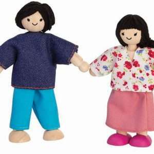 Asian Posable Doll Family Set of 4 Miniatures