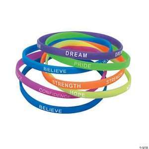 Thin Inspirational Bracelets Dozen Assorted