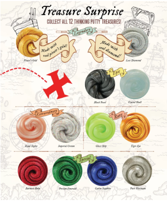 Crazy Aaron's Thinking Putty (Small)- Treasure Surprise