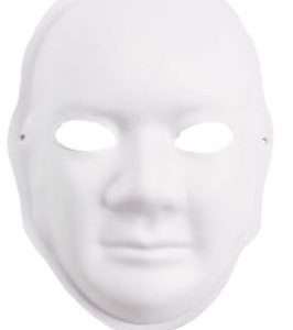 Paper Mache Face Mask 6 pack