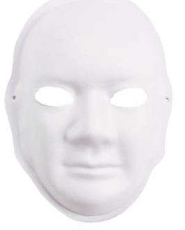Paper Mache Face Mask 6 pack