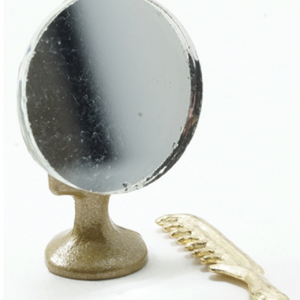 Vanity Mirror and Comb Miniature