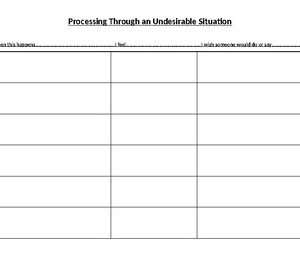 Downloadable Worksheet: Helpful vs. Harmful, Processing through an undesirable situation (2-sided)