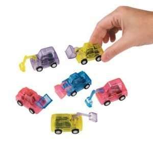 Transparent Pull-Back Construction Vehicles