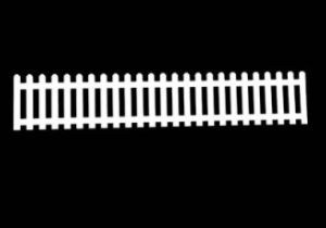 LARGE WHITE PICKET FENCE Miniature