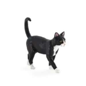 Cat Black & White Figure
