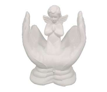 Praying Angel In Open Hands Figurine