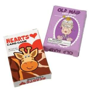 Go Fish, Old Maid, Hearts Card Games