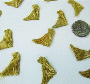 Miniature Satin Wedding Couple Charm