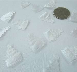 Miniature Satin Wedding Cake Charms