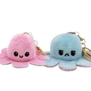 Reversible Octopus Plush Keychain