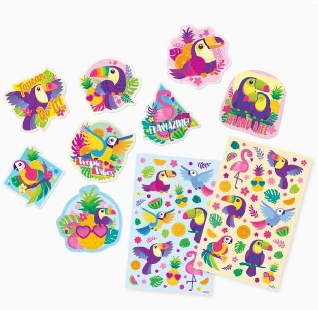 Tropical Birds Scented Stickers
