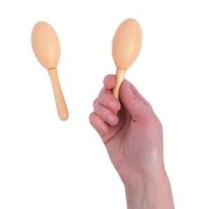DIY Mini Classic Tan Plastic Maraca Music Shakers