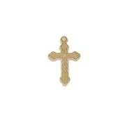 Gold Wood Grain Cross Symbol