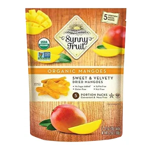 Organic Dried Mango - Sunny Fruit - (5) 0.7oz Portion Packs per bag | Purely Mangoes