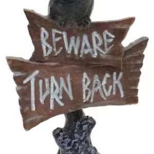 Miniature Crow on Sign Post